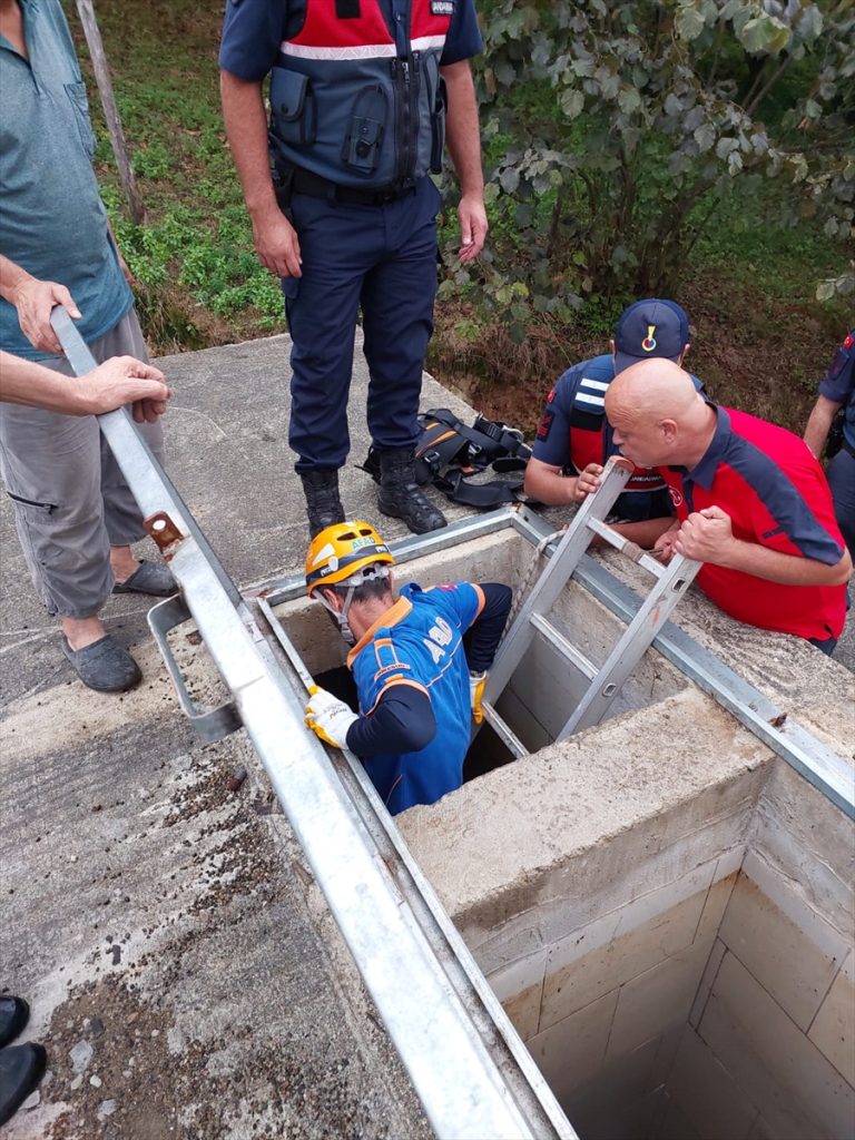 Giresun'da boş su deposuna düşen kişi kurtarıldı