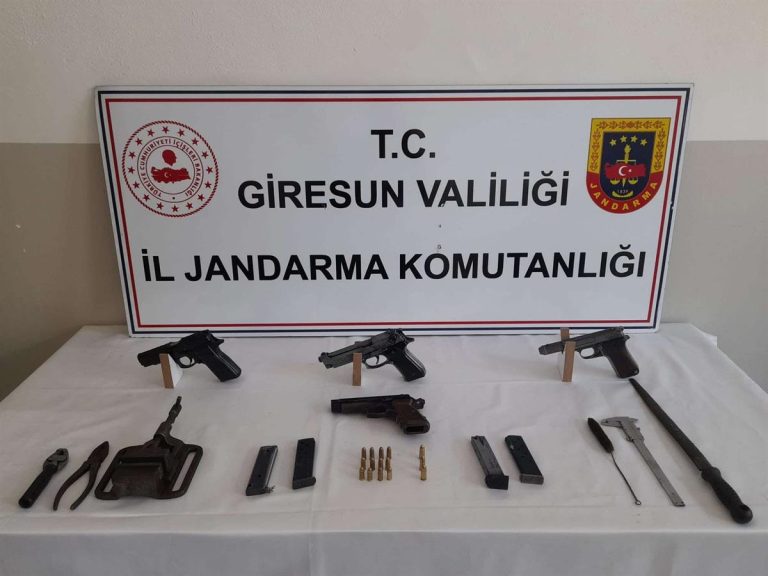 Giresun'da kaçak silah atölyesi operasyonunda bir kişi yakalandı