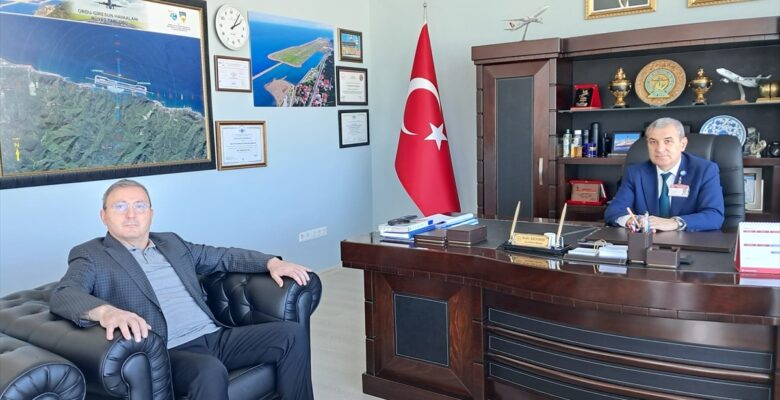 GTSO Başkanı Çakırmelikoğlu'ndan Ordu-Giresun Havalimanı Müdürü Şensoy'a ziyaret