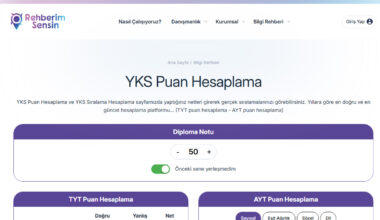 YKS Puan Hesaplama ve Sıralama Tahmini Aracı YKS Puan Hesaplama ve Sıralama Tahmini Aracı