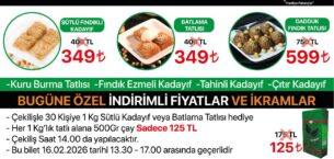 16 ŞUBAT’TA GİRESUN’DA HOYDİ 28 ÖZEL TATLAR FESTİVALİNDE İNANILMAZ İNDİRİMLER