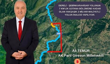 DERELİ – ŞEBİNKARAHİSAR YOLU İHALESİ İÇİN GERİ SAYIM DERELİ – ŞEBİNKARAHİSAR YOLU İHALESİ İÇİN GERİ SAYIM